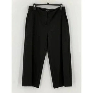 Women’s Eileen Fisher Pants Size PM Petite Medium Black Capris 33"x23.5" EUC